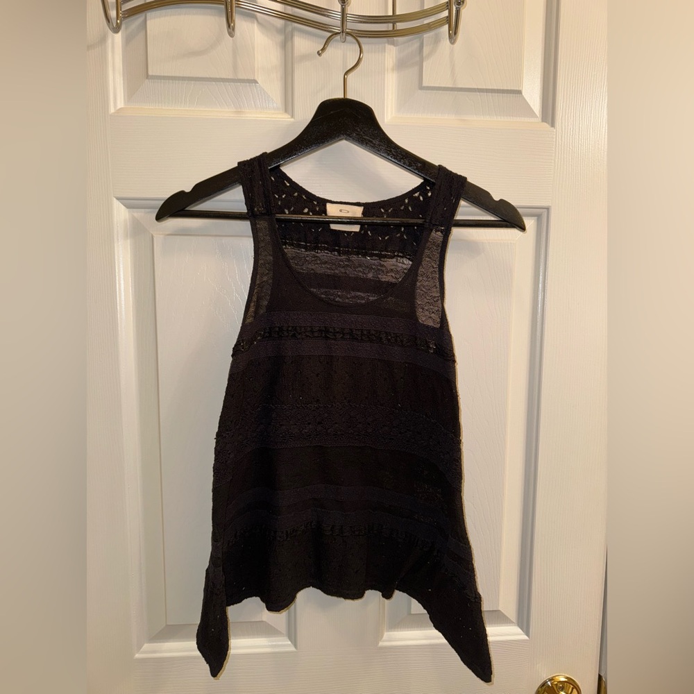 Pins & Needles Black Crochet Top from Urban Outfitters, Size XS